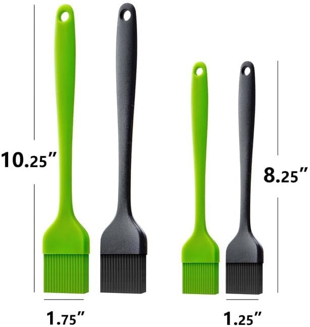 Ortarco Silicone Basting Pastry Brush for Baking Cooking Bbq Grill Spread Oil Butter Sauce 4 Pack