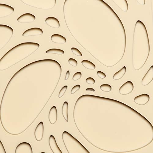 Modern Twist Trivet, 100% Food-Grade Silicone, Up to 675 Degree F Potholder, Single Hot Pad for Tabletop or Countertop, Waterproof, Honey