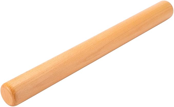 Wood Rolling Pin Dough Roller, Wooden Rolling Pin for Baking Pasta Fondant 13.8 Inches - Straight