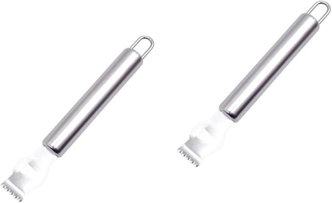 Mikinona 2pcs Multi-function Lemon Lime Slicer Zester Peeler Stainless Steel Fruit Zester for Kitchen Bar