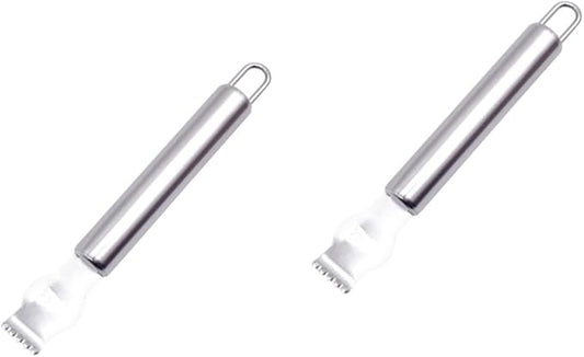 Mikinona 2pcs Multi-function Lemon Lime Slicer Zester Peeler Stainless Steel Fruit Zester for Kitchen Bar