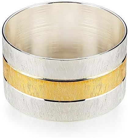 Accmor Napkin Rings, Metal Gold Round Napkin Rings Buckles for Table Decorations, Wedding, Dinner, Party, Set of 4