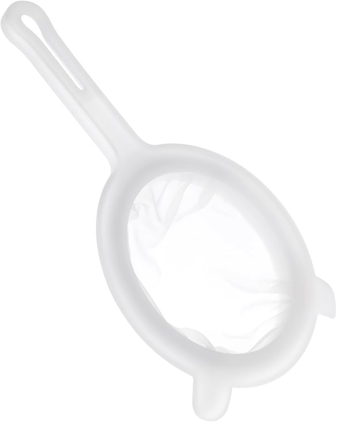 Ultra Fine Nylon Mesh Strainer, 80 Mesh Food Filter Sieve Colander with Plastic Handle for Kitchen Yogurt Juice Milk Honey