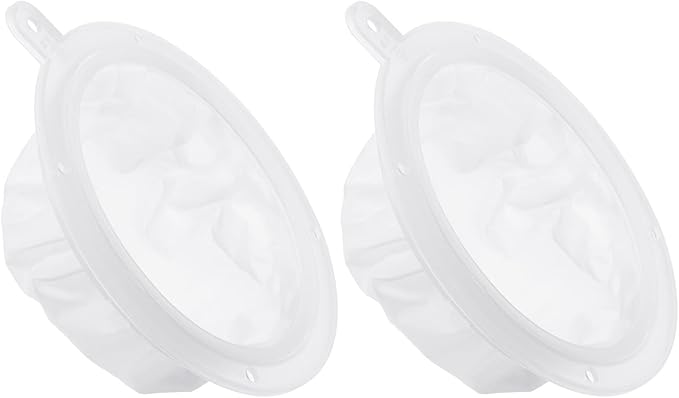 PATIKIL 5.4" O.D. Food Filter Strainer, 2 Pack 300 Mesh Kitchen Mesh Filters Strainers Fine Mesh Sieve for Juice, Coffee, Soy Milk Filtration, White