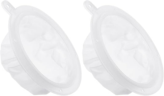 PATIKIL 5.4" O.D. Food Filter Strainer, 2 Pack 300 Mesh Kitchen Mesh Filters Strainers Fine Mesh Sieve for Juice, Coffee, Soy Milk Filtration, White