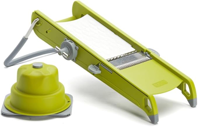 DE BUYER Mandoline Swing Plus, Stainless Steel, Green, 44.5 x 19.5 x 15 cm