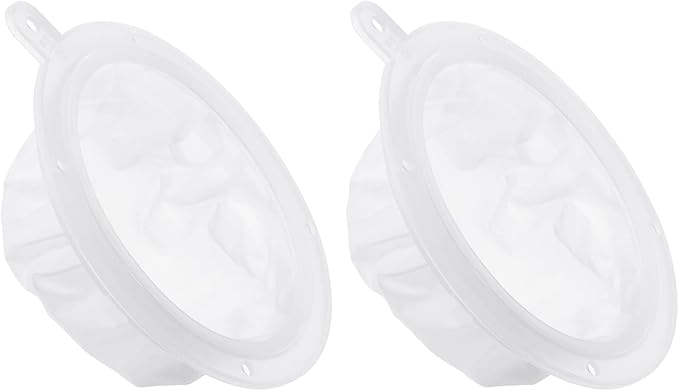 PATIKIL 5.4" O.D. Food Filter Strainer, 2 Pack 200 Mesh Kitchen Mesh Filters Strainers Fine Mesh Sieve for Juice, Coffee, Soy Milk Filtration, White