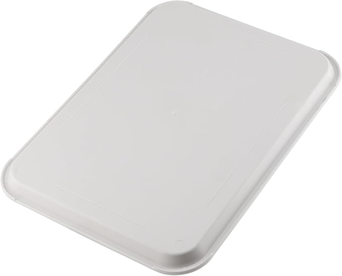 ZOENHOU 10 Pack 16 x 12 Inch Plastic Fast Food Tray, Rectangular Plastic Cafeteria Trays Food Serving Trays, Large Lunch Tray for Serving Home Restaurant Dinning Room Organization, White