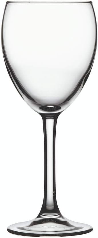 Restaurantware Cascata 11 Ounce White Wine Glasses Set Of 12 Tempered White Wine Glasses - Chip-Resistant Fine-Blown Stemmed Wine Glasses Dishwasher-Safe Stemware For Red Or White Wines