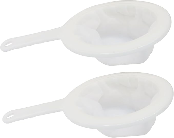 2Pcs Ultra Fine Mesh Strainer, Nylon Food Strainer Yogurt Mesh Sieve Plastic Colander, Mini Brine Shrimp Separation Net for Kitchen(80 Mesh)