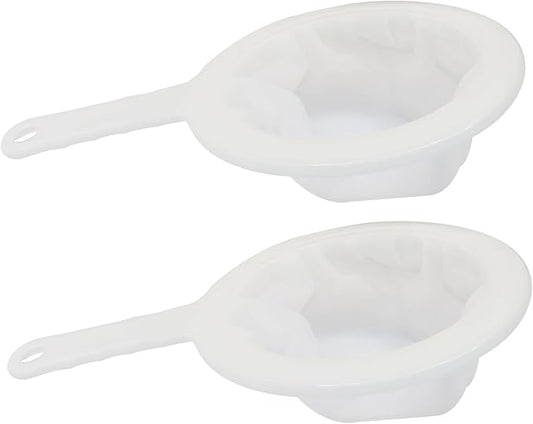 2Pcs Ultra Fine Mesh Strainer, Nylon Food Strainer Yogurt Mesh Sieve Plastic Colander, Mini Brine Shrimp Separation Net for Kitchen(80 Mesh)