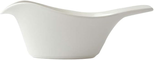 Sizikato Bird-Shaped Pure White Porcelain Easy Pour Gravy Sauce Boat Creamer Pitcher. 5 Oz