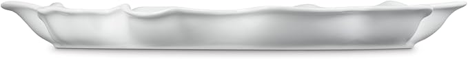 Le Creuset Stoneware Iris Collection Serving Platter, 14", White