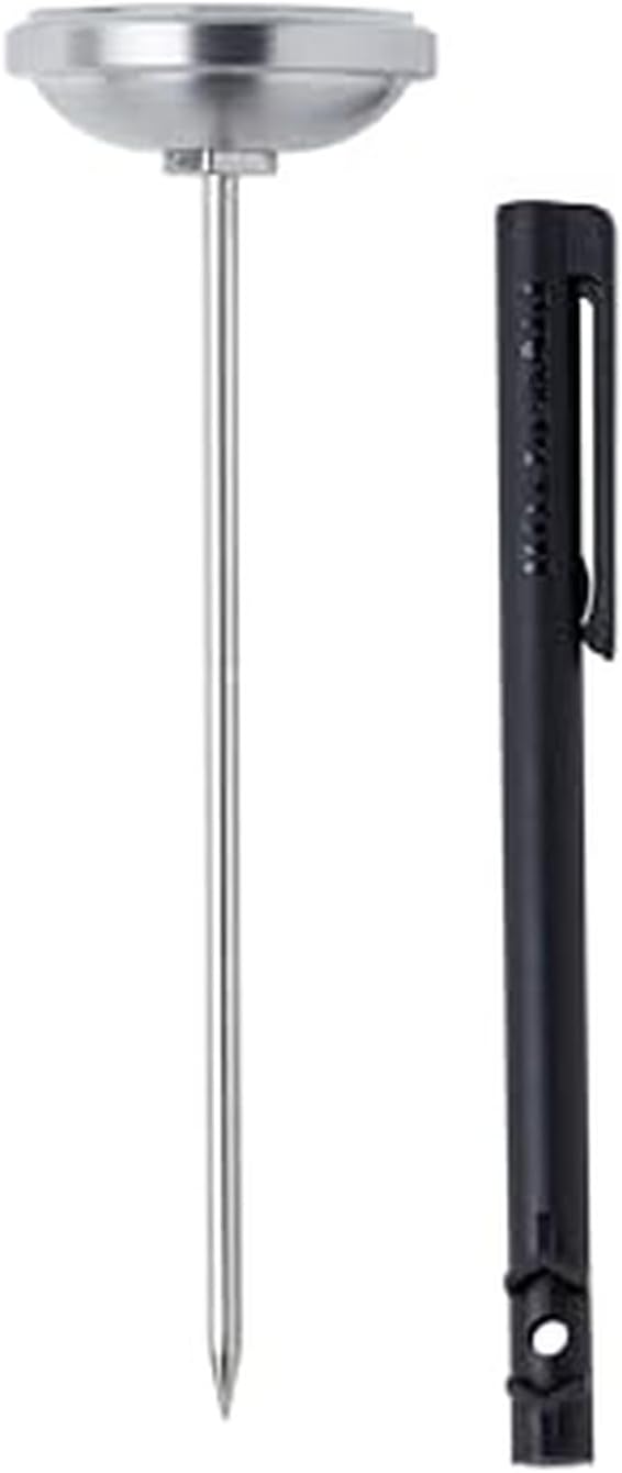 KitchenAid KQ919 Analog Instant Read Food and Meat Thermometer with 1.75-inch Dial, Recalibration Feature, Black Storage Sleeve