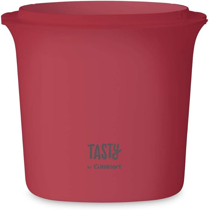 Tasty by Cuisinart ICM100TRD Ice Cream Maker, 8.71"(L) x 8.71"(W) x 10.49"(H), Red