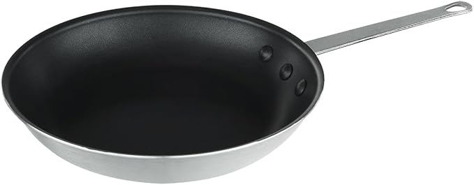 Chef Approved 12" Non-Stick Fry Pan | Fry Sauté Steak Pan Skillet with Firm Grip Riveted Handle for Kitchen Restaurant Diner Catering | Gas Oven Ceramic Cooktop Compatible | Hand Wash Only, Aluminum