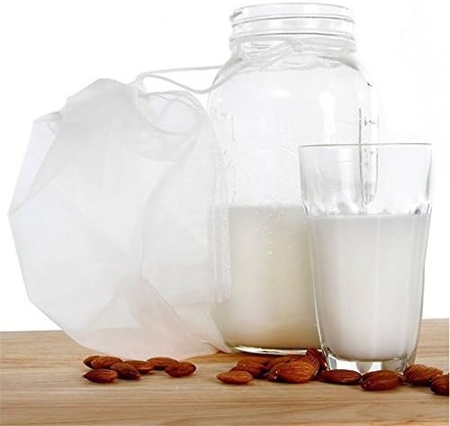 Premium Fine Mesh Food Grade Nut Milk Bag for Almond Milk/Soy Milk - Fine Mesh Nylon Cheesecloth & Cold Brew Coffee Filter, 9" x 12" (1)