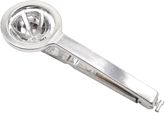 1 Pack Aluminum Cast Wedge Egg Slicer with 18/10 (304) Stainless Steel Wire, Divide Hard Boiled Egg into 6 Equal Segment, Patent Lock Switch Keep Utensil Folded for Sanitary Storage