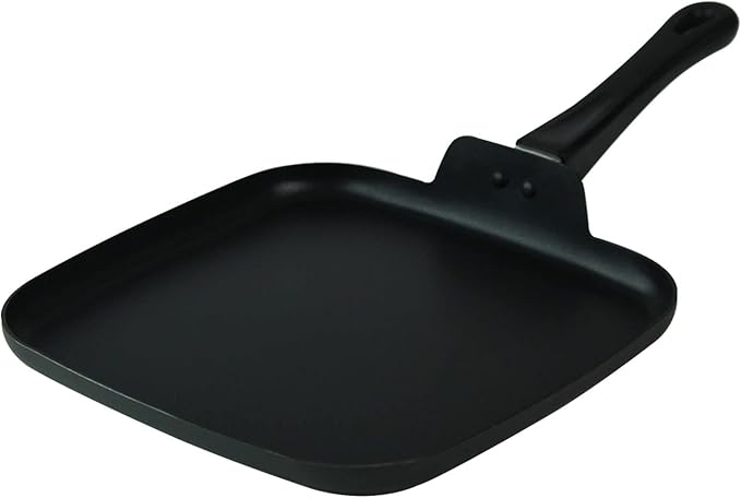 LECOOKING 10 Inch Square Griddle Pan, Nonstick Grill Pan for Cooking Eggs, Omelettes, and More, Griddle Cookware, PFOA Free