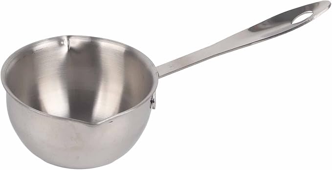 Stainless Steel Butter Warmer Pot - Induction Bottom Milk Hot Pot with Cool Handle | Perfect for Melting Butter, Heating Sauces & More (150ML)