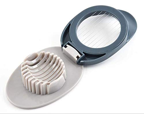 WOIWO 1 PCS Creativity Kitchen Egg Mirabile Multi-Functional Egg Slicer Kitchen Gadget (gray-green)