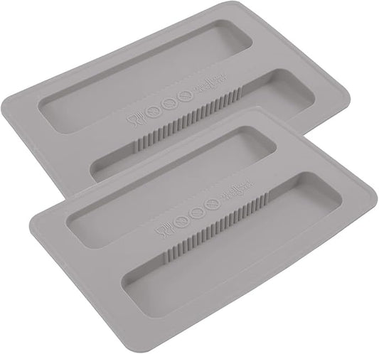 2 Pack Toaster Cover 2 Slice Toaster Cover Silicone Toaster Lid Bread Machine Cover Bread Maker Accessories (Grey)