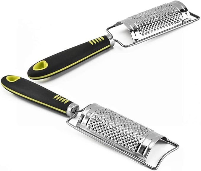 Kitchen Grater Set of 3, Stainless Steel Citrus Lemon Zester, Stainless Steel Grater, Cheese Grate, Ginger Zester, Sharp Blade and Ergonomic Handle, Easy to Clean,