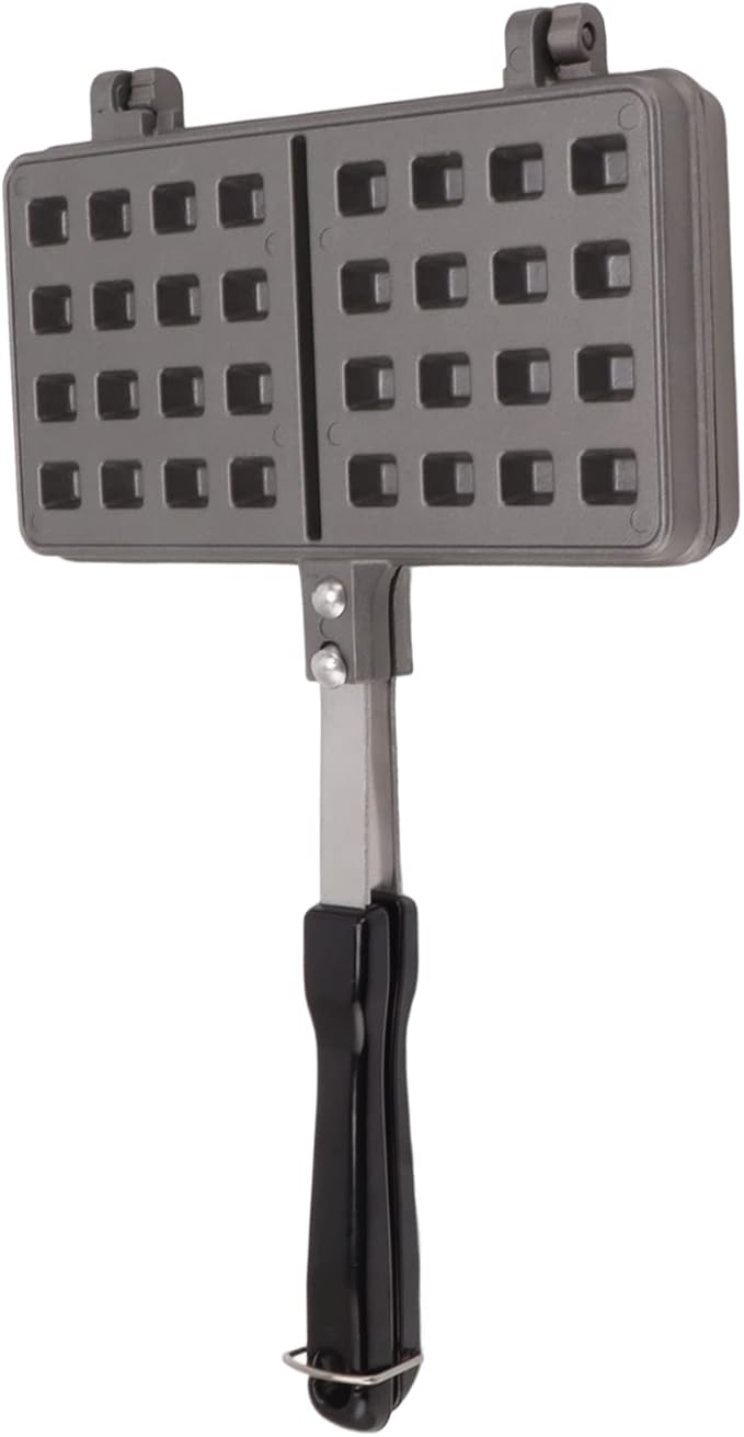 Aluminum Alloy Waffle Maker, Non - Stick Waffle Baking Pan with Flat Bottom and Ergonomic Handle for Stovetop Cooking, Waffle Making Tool for Kitchen Breakfast