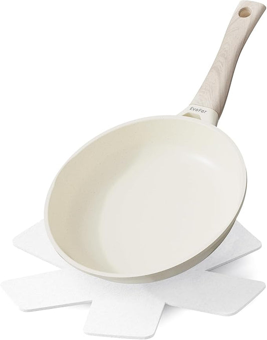 EVOFAR Granite Frying Pan, 8 Inch Non Stick Frying Pans, Lightweight Nonstick Pans for Omelets & Eggs, PFOA & PFAS Free Non-toxic Cookware Chef's Pan, Induction Compatible Fast & Even Heat Skillet