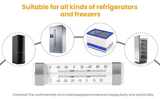 12 Pack Fridge Refrigerator Freezer Thermometer