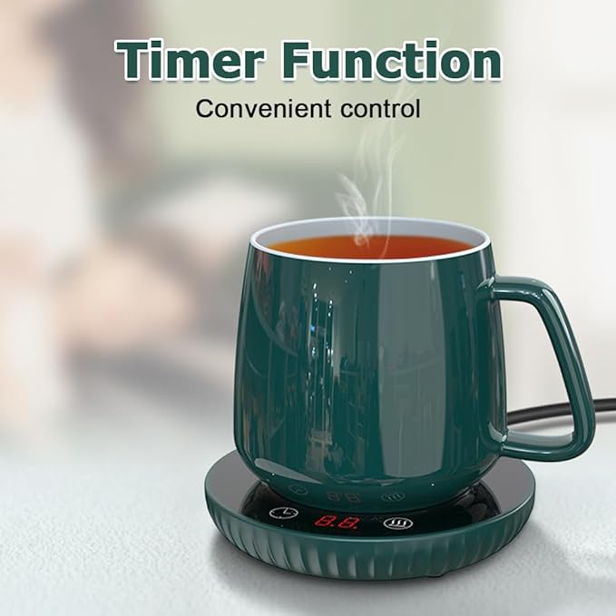 Coffee Mug Warmer,Digital Display Electric Beverage Warmer with 8H Auto Shut Off & 2 Temp Setting & 12H Timing for Warming Heating Coffee Beverage Milk Tea