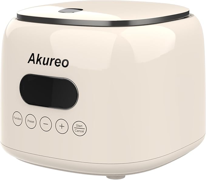 Akureo 5 cup 2.5L Low Suger Rice Cooker with 304 Stainless Steel inner pot, healthy for 2-3-person households, Office workers & low carb dieters, exercisers and the elderly