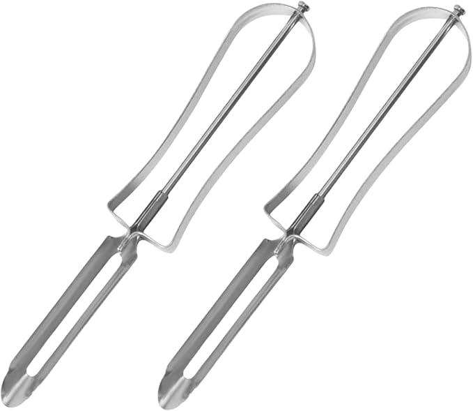 2Pcs Stainless Steel Rotary Peeler Multi-function Peeling Knife,potato Carrot Hand Peeler Food Fruit Vegetable Cutter Kitchen Tools,Home Kitchen Outdoor Peelers Utensils and Gadgets, Peelers