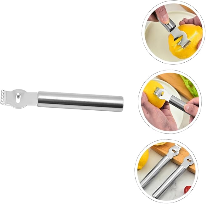 3pcs Stainless Steel Lemon Peeler and Zester Kitchen Tool for Citrus Fruits Ergonomic Design for Comfortable Gripping Resistant Grater for Preparation