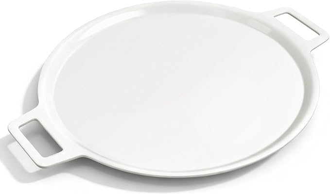 Ceramic Nonstick Pizza Pan, 3-Layer Hybrid Pizza Steel with Aluminum Core, Better Thermal Conductivity than Stone, Food-grade Non-stick Oven Baking Pan, PTFE & PFAS Free, Safe Up to 500°F