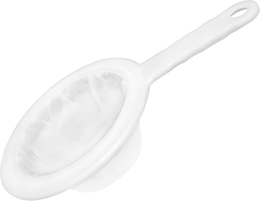 Quacc Nylon Fine Mesh Strainer Plastic Net Strainer 200 Mesh Kitchen Sieve Filter with Handle Hook Food Filter for Tea, Coffee, Nut Milk, Juice