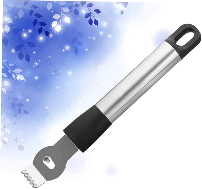 Healifty Stainless Steel Lemon Zester Grater Channel Citrus Peeler for Fruits and Chocolate Easy to Clean Kitchen Tool Random Design