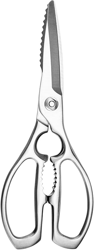 Heavy-Duty Kitchen Scissors Forged from Stainless Steel, Kitchen Shears for Food, Ideal Cooking & Culinary Scissors for Meat, Poultry and Vegetables, Dishwasher Safe, 2-Year Warranty