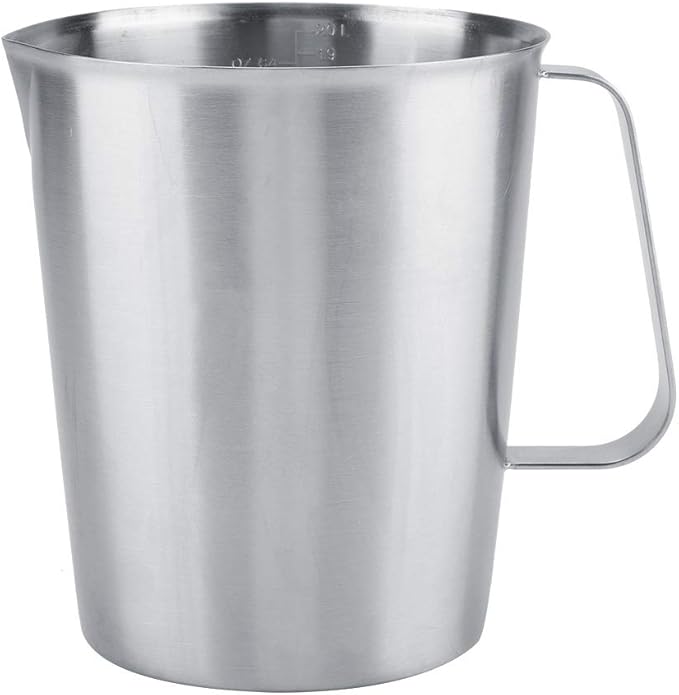 Milk Frothing Pitcher, 2000ml/64oz 8 Cup Milk Frothing Pitcher Latte Cup Large Stainless Steel Measuring Cup Mug Jug for Latte Coffee Art