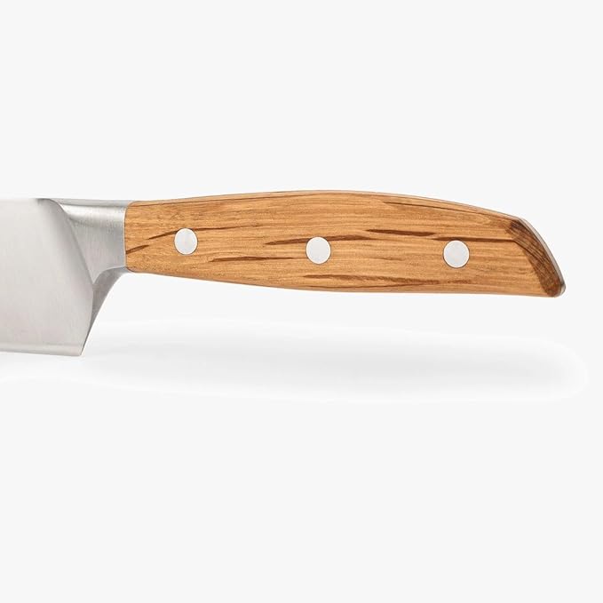 Arcos Jose Andres Chef Knife | 8-Inch Forged Knife for Professional Culinary Precision | NITRUM Stainless Steel Blade with Silk Edge | Ergonomic Light Brown Holm Oak Handle
