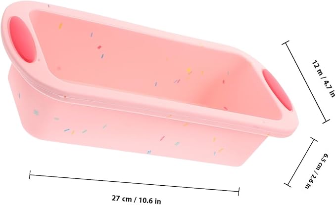 SEWCHICS Silicone Bread Baking Mold and Toast Loaf Pan Non-Stick Pink Rectangular Cake Bake Mold for Home Baking