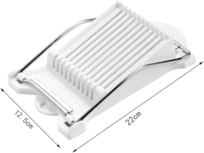 Hoshen Luncheon Meat Slicer, Egg Cutter, Fruit Soft Cheese Slicer, Strengthened Stainless Steel Cutting Line, 10 Slices Evenly Cut，Original Box,White