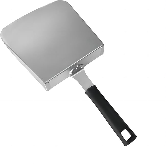 Large Griddle Scoop (2pcs) for Hibachi Type Cooking Stainless Steel Food Shovel for Scrambled Eggs and Fried Rice Grilling Food Mover for Flat Top Grill Accessories Smash Burger Spatula