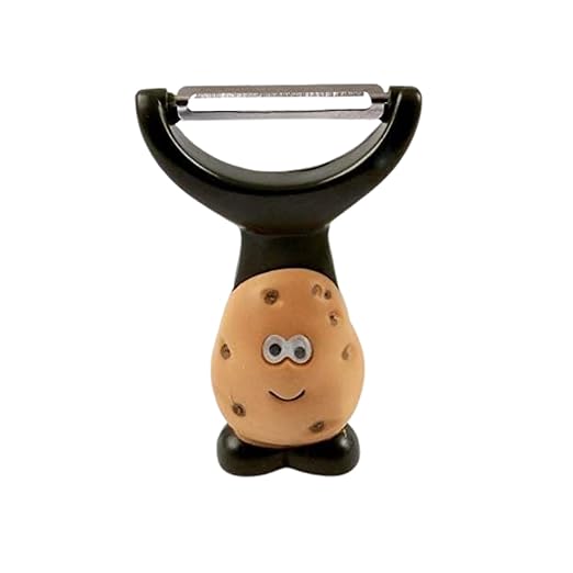 Joie Mr Potato Y-Shaped Peeler, Cute Kitchen Gadget for Vegetables and Fruit, Create Long Wide Veggie Pasta Strands, Stainless Steel Blade