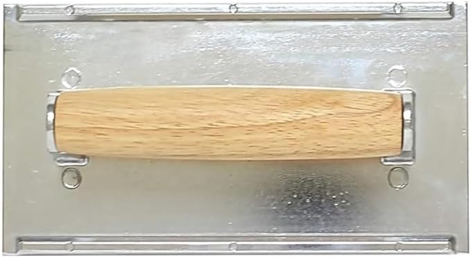 TrueCraftware- 4-1/4" x 8-1/4" Steak Weight Aluminum with Wood Handle- Bacon Press Meat Steak Sandwich with Wood Handle for Griddle Grill Press Burger Press Griddle Press Meat Press