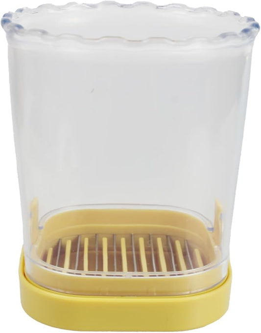 1Pcs 2.95 inch yellow grape cutter egg slicer strawberry slicer fruit slicer,fruit cutter strawberry cutter for slicing Strawberry,Grape,Banana,Kiwi,Mushroom,Boiled Egg into neat slices.
