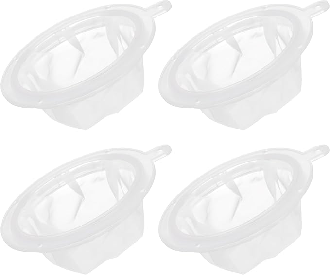 uxcell 4Pcs 400 Mesh Food Filter Strainer, 5.9in Nylon Fine Mesh Sieve Drainer, Plastic Mesh Colander for Filtering Coffee, Juice, Oils, Wine, Soy Milk, Honey, Yogurt