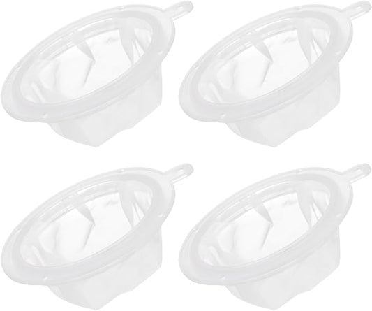 uxcell 4Pcs 400 Mesh Food Filter Strainer, 5.9in Nylon Fine Mesh Sieve Drainer, Plastic Mesh Colander for Filtering Coffee, Juice, Oils, Wine, Soy Milk, Honey, Yogurt