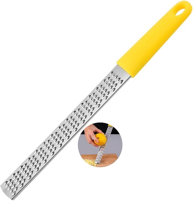 Lemon Zester & Cheese Grater & Vegetable Grater — Cheese Lemon, Garlic, Nutmeg, Chocolate, Fruits, Vegetables, Ginger Grater - Cheese Shredder & Stainless Steel Grater