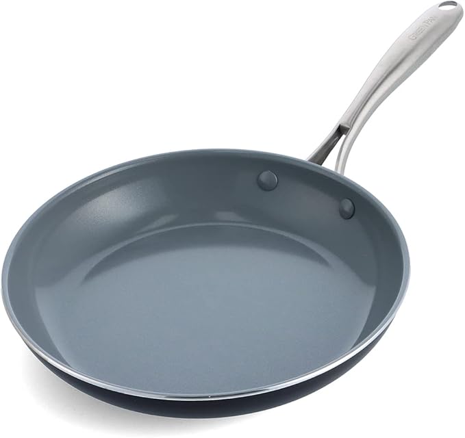 GreenPan Swift Healthy Ceramic Nonstick, 10" Frying Pan Skillet, Stainless Steel Handle, PFAS-Free, Dishwasher Safe, Oven Safe, Black